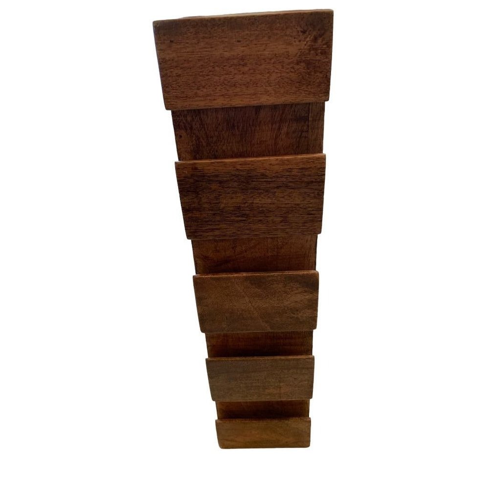 Wooden Wall Mounted Wine Bottle and Glass Hanger 18"l x 11.5"h Shelf - Picture 7 of 8
